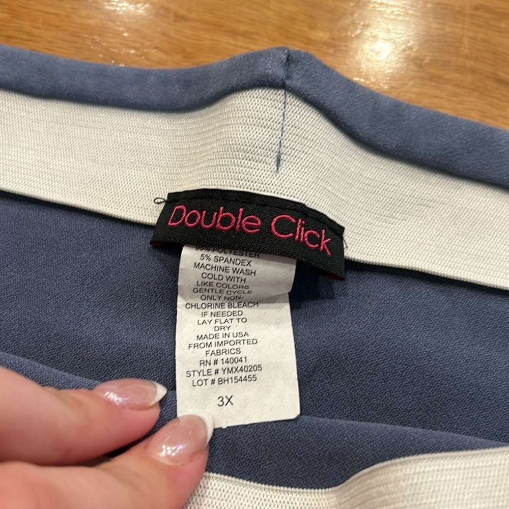 Double click 3 x blue/gray skirt new with tag - Picture 2 of 2